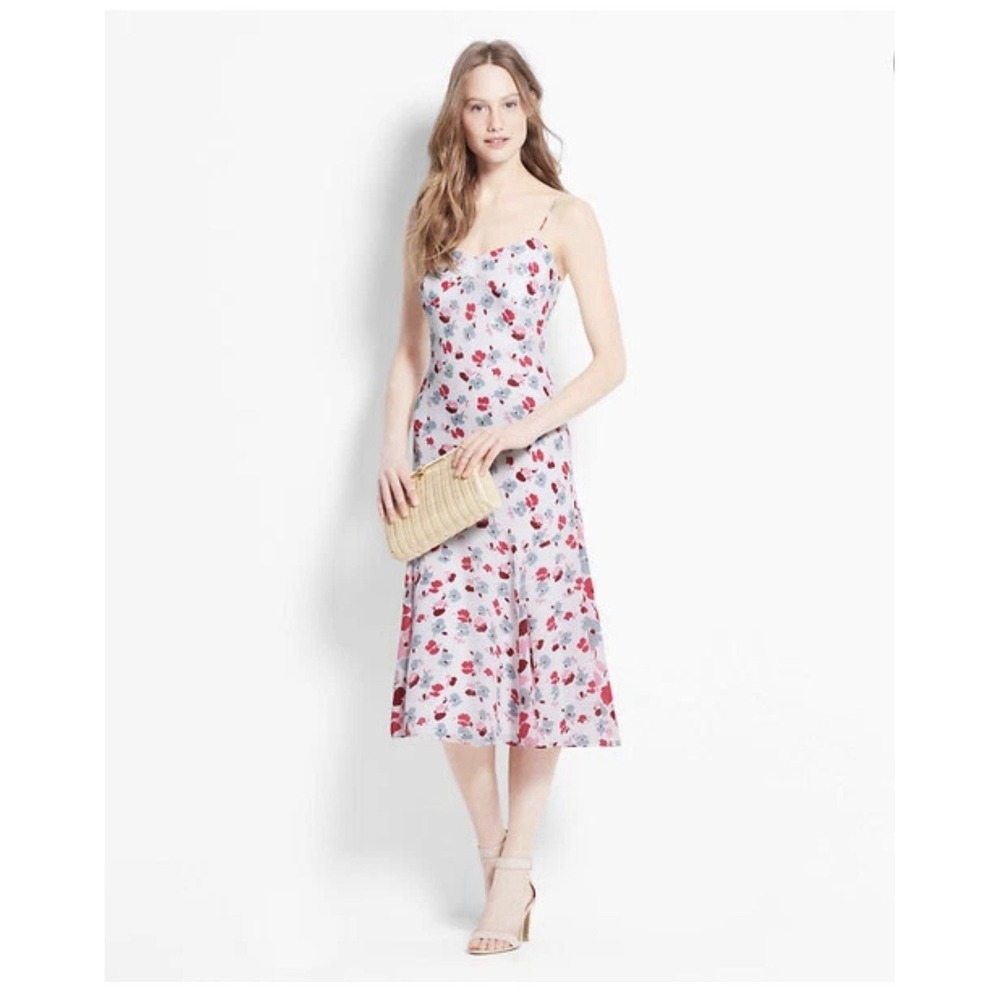Ann Taylor Floral Spaghetti Strap Slip Dress NWT Size 10 WeddingVacationRomantic